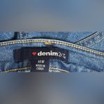 Denim 24/7 Blue Flare Wide Leg Jeans with embroidered floral leg detail 14W Blue Photo 2