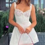 House Of CB ‘Adriana’ Ivory Satin and Lace white Dress NWOT size S Photo 0