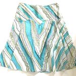 Vintage Y2K Allison Taylor Teal White Cotton Flared A Photo 0