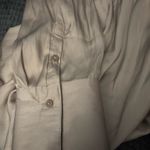 Old Navy Tan Satin Button Down Shirt Photo 8