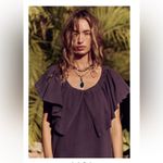 Free People Women's Off The Shoulder Midi With Back Cut Out Ruffle Hem Size XS Photo 2