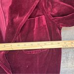 Red Velvet Blazer Jacket Vintage Chic Classic Holiday Christmas Size Small Photo 5