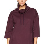 UGG   Astrid Maroon Funnel Neck Fleece Lined Pullover Sweatshirt‎ Sz XL Photo 0