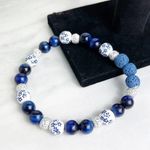 Aromatherapy Lava Stone Handmade Beaded Bracelet Photo 0