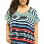 Torrid  striped scoop neck/ boat neck shirt Photo 0
