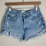 AGOLDE Parker Shorts Button Up Fly Distressed Size 25 Photo 0