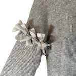 Sisters Gray Bow Detail Long Sleeve Knit Pullover Cozy Sweater Women Sz S Photo 2