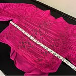 Valentine fuchsia pink backless lace crop top with wraparound sash, size L Size L Photo 8