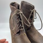 Rag and Bone Brown Leather Combat Wedge Ankle Boots Distressed Womens 9 Lace Up Photo 7