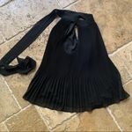 1. State  Pleated Black Halter Tank Top XS Photo 5