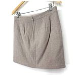 J.Crew  Preppy Career Shirttail Wool Blend Mini Skirt In Stone Size 2 Photo 7