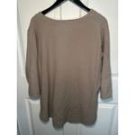 Cottonseed Wear XL Taupe V Neck 3/4 Sleeve Button Accent Tunic Top Casual Tan Photo 3