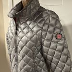 Madden Girl Silver Metallic Puffer Coat Size M Photo 2