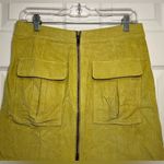 Moon River By Anthropologie Size Medium Acid Green/Yellow Corduroy Skirt Retro Photo 3