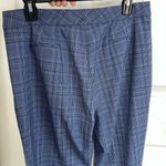 Elie Tahari Leena Plaid Cropped Pants (Blue Plaid) - Medium Photo 8