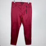 J Brand NWT Alana High Rise Satin Skinny Stretch Pants Ankle Zip Opium Size 30 Photo 1