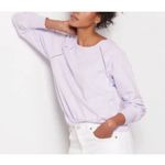 Michael Stars  Sweatshirt Womens Large‎ Kai Purple Pullover Sweatshirt Crew Neck Photo 3