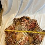 Notations 158 Vintage  Brown Snakeskin Vest Blouse XL Photo 4