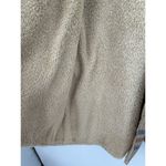 Entro Women Tan Blue Plaid Open Front Fur Lined Shacket Hood Wool Blend Size L Photo 3