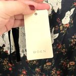 NWT Doen Iveline Dress in Fleur du Palais Long Sleeve Floral Size XXL Black Photo 6