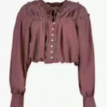 Bishop and Young  Boho Canyon Cropped Peasant Blouse‎ size S NWT Photo 0