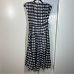 Madewell NWT Sheer V-Neck Dolman Maxi Dress in Gingham Black Size Small Photo 5