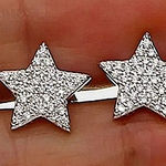 Boutique Unisex Star Stud Earrings, 14k Gold Filled Pave Sparkly‎ Jewelry Photo 0