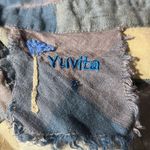 Yuvita Chambray Sleeveless Pintuck Plaid Linen Dress Lagenlook Blue Size S $148 Photo 9