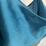 Cacique  Blue Colorblock Sheer Satin Chiffon Slip Plus Size 26 HEAVILY FLAWED Photo 2