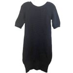 Piazza Sempione Short Sleeve 100% Wool Short Sleeve Black Knit Dress Size IT 42 Photo 1
