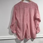 Lafayette 148 shirt linen tencel blend small long sleeve button down blouse Pink Photo 7