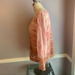 American Rag pink ombre nubby textured sweater 3/4 dolman sleeve round neck Photo 3