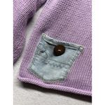 SHANNON PASSERO Knit Sweater Womens Small Purple Denim Pocket Pullover Boho Photo 1