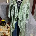 LuLaRoe  Shirley Lime Green Velour Duster Photo 0
