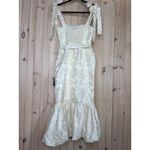 Lulus NWT  Silvia Ivory Floral Jacquard Trumpet Midi Dress Banquet Wedding Sz XS Photo 4