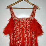 Free People FP One Red Lily Tulle Mini Dress Size Small Photo 2