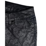 Mudd Juniors  Black Faux Leather Coated Lace Look Skinny Jeans Pants Size 9 Photo 3