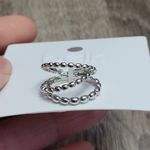 Belk NWT Silver Tone Ring Set Photo 2