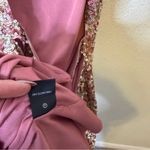 H:ours  Vega Dress in Quartz Rose Gold Sequin Mini Bodycon Chain Womens Size M Photo 9