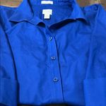 Chico's Blue Button-Up Shirt size 2 Photo 2