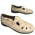 SAS Roamer Shoes Womens 10 Beige Moccasin Leather Slip On Adjustable Comfort Tan Photo 3