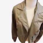 Urban Outfitters Jack Faux Leather Jacket Moto Biker Taupe M Photo 1