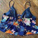 Bluenotes  Floral Crop Tank Top Womens Size MD Photo 2