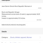 Rock & Republic Denim Jean Shorts Womens 4 Photo 8