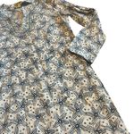 Sigrid Olsen  100% Cotton V-Neck Tunic Top Sequin Star Fish Long Sleeve Sz Medium Photo 4