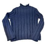 ALEX MILL JUMPER PULLOVER ROLLED Neck Blue Sweater Ribbed Size Large Mock Photo 0