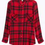 Lucky Brand  Red Plaid Flannel Shirt | Size S/P Photo 0