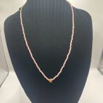 BaubleBar  Rose Quartz Semi-Precious Initial 'K' Necklace with Gold Hardwear Photo 3