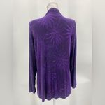 None Purple long sleeve‎ open cardigan, vintage with shoulder pads Photo 2