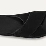 UGG US 8 Platform Sandals Black Goldenstar Cross Slide Suede Women’s Shoes Unworn Photo 4